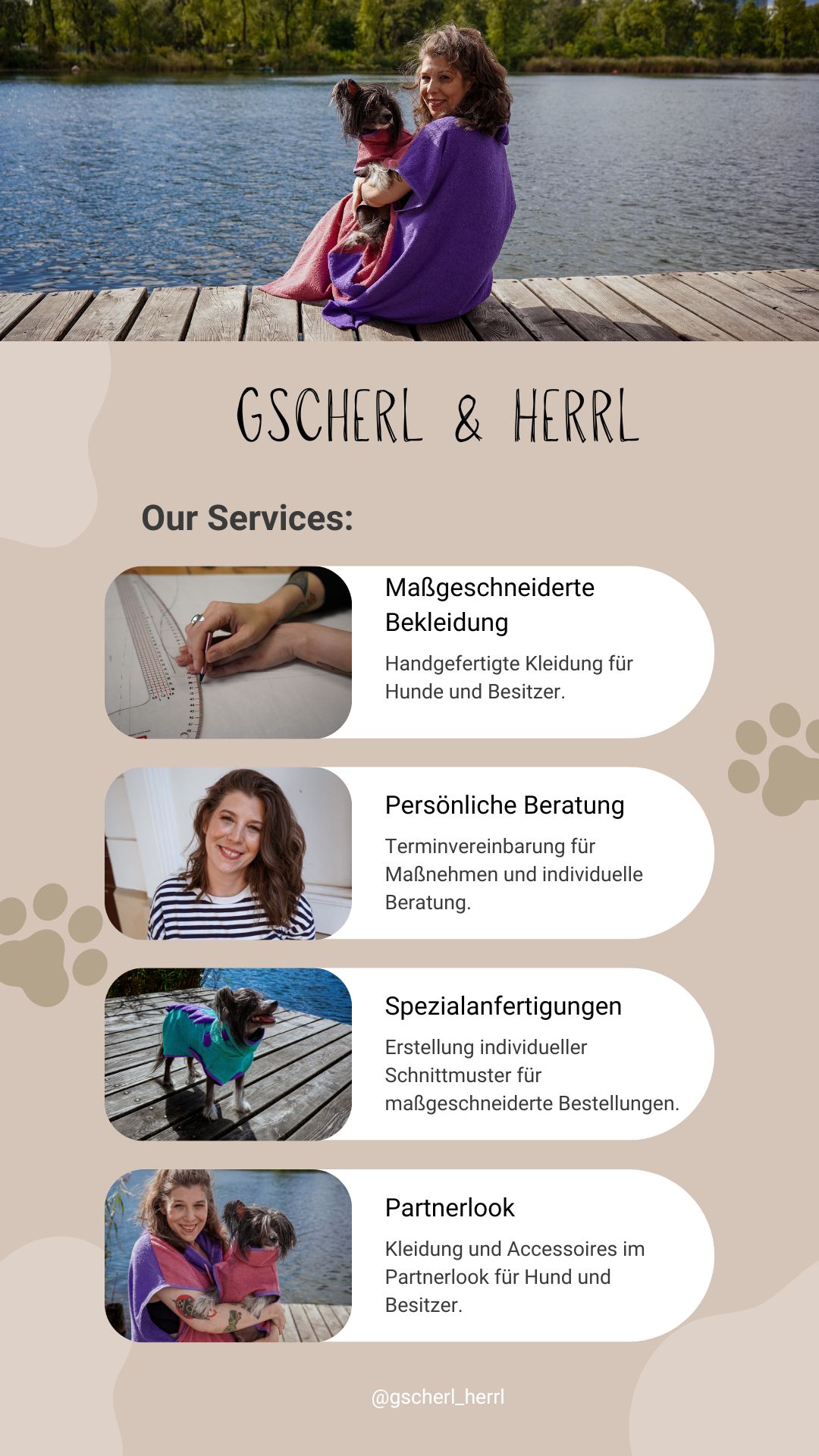 Entdecke unsere exklusiven Services bei Gscherl & Herrl! 🐾